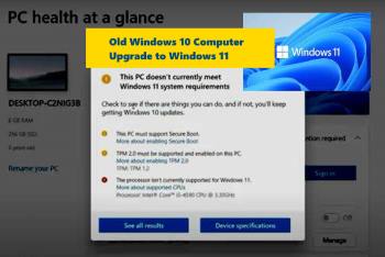 Widows 11 upgrade with unsupported hardware